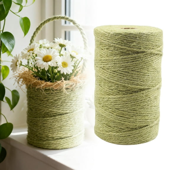 Hearthoom Natural Jute Rope, DIY Craft Twine for Decorating and Packaging, Made from Organic Fibers, Eco-Friendly and Biodegradable, Ideal for Garden Projects and Handmade Crafts
