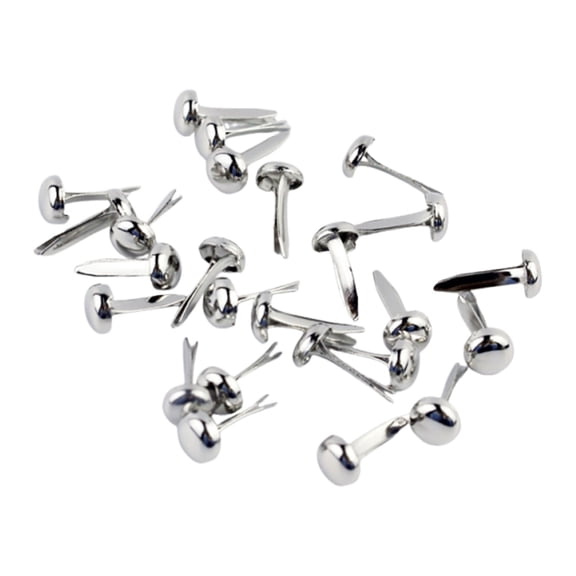 Hearthoom Paper Fasteners Round Metal Brass Fasteners for Craft Art Projects Handmade Paper Decoration And Diy Crafting Scrapbook Craft Art Projects Handmade Paper Paper Fasteners Brads Silver