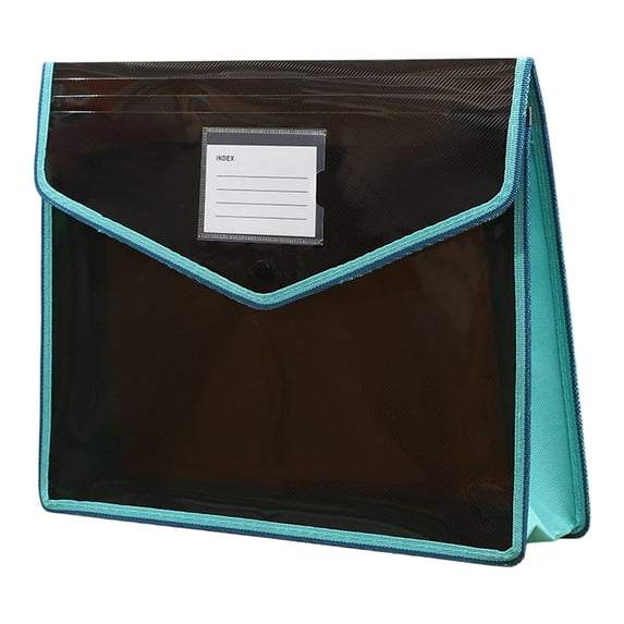 Hearthoom Plastic Expanding File Folder, Black Envelopes with Snap Closure, No Dividers, Large Capacity,Fit Letter/A4 Size,Light Green