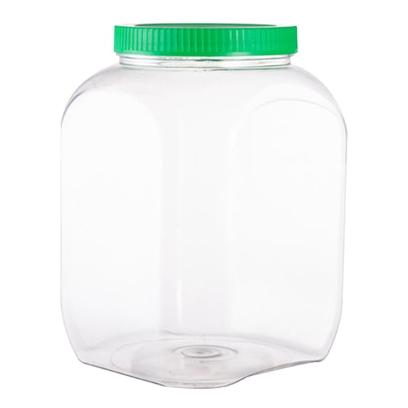 Hearthoom Plastic Jars with Lids,Clear Storage Container, Leakproof Plastic Mason Jars, Empty Round Slime Container, Cosmetic Jars for Storing Dry Food, Peanut, Spice, Cookie, Candy,Green 1