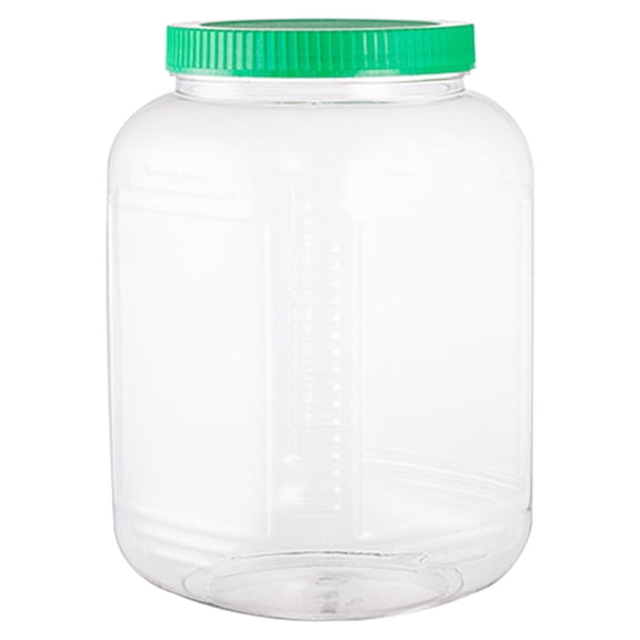 Hearthoom Plastic Jars with Lids,Clear Storage Container, Leakproof Plastic Mason Jars, Empty Round Slime Container, Cosmetic Jars for Storing Dry Food, Peanut, Spice, Cookie, Candy,Green 2