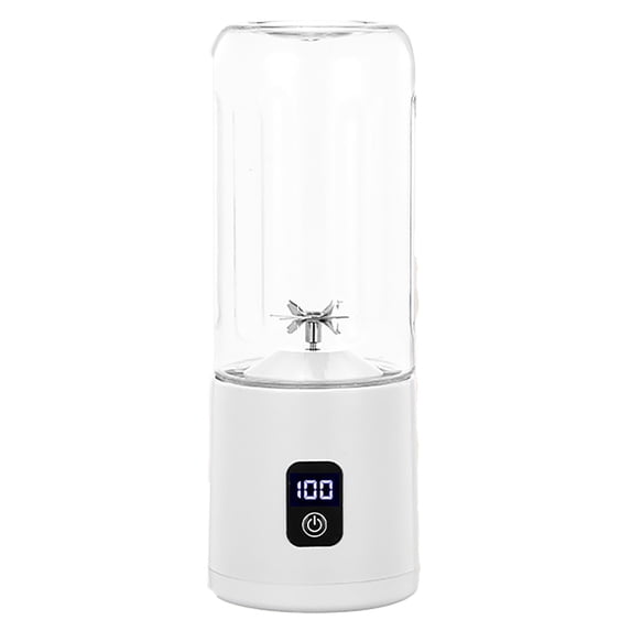 Hearthoom Portable Blender, Usb Rechargeable Personal Blender, Small Smoothie & Shake Maker with 12 Blades, Compact Travel Mini Juicer Cup for Home, Gym, Office, 500Ml,White