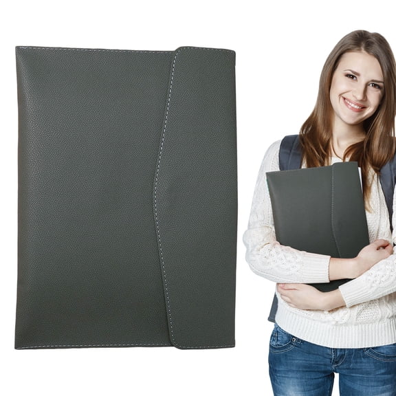 Hearthoom Portfolio Envelope Folder Case File, File Folder Document Organizer with Handle And Labels, Portable Home Travel Safe Storage for Letter And More,Accordion File Pouch Gray