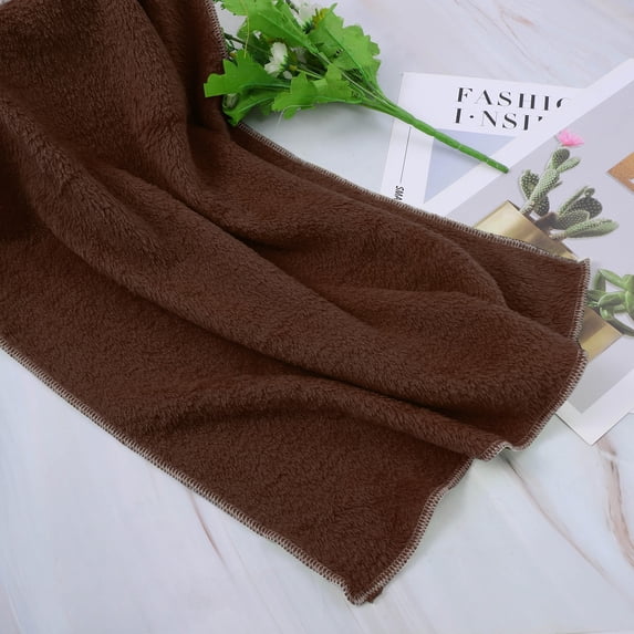 Hearthoom Solid Blanket for Couch Bed Lightweight Velvet Throws Decorative Blankets for Sofa Chair Lap Brown