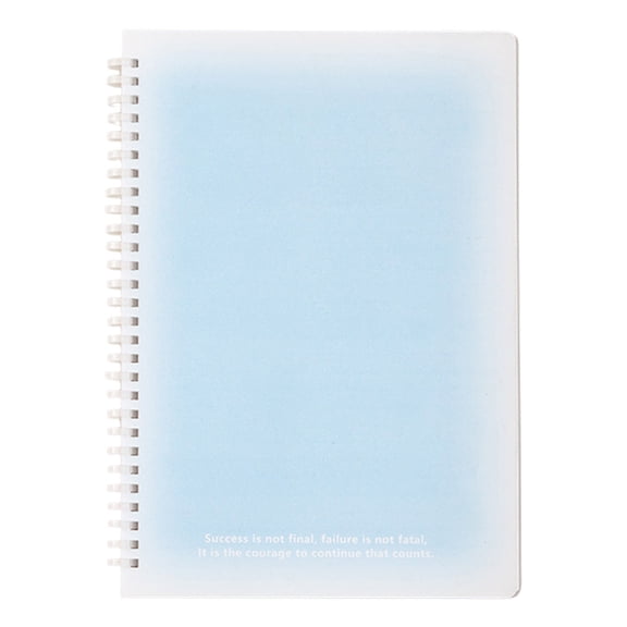 Hearthoom Spiral Notebook College Ruled Notebooks Gradient Pastel Cute Notebooks for School,7"X10" Plastic Cover Lined Journal for Work Business Travel,Blue