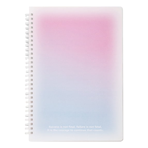 Hearthoom Spiral Notebook College Ruled Notebooks Gradient Pastel Cute Notebooks for School,7"X10" Plastic Cover Lined Journal for Work Business Travel,Multicolor
