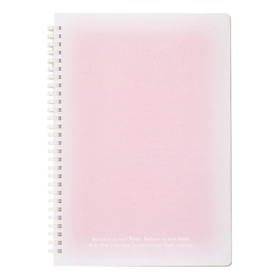 Hearthoom Spiral Notebook College Ruled Notebooks Gradient Pastel Cute Notebooks for School,7"X10" Plastic Cover Lined Journal for Work Business Travel,Pink
