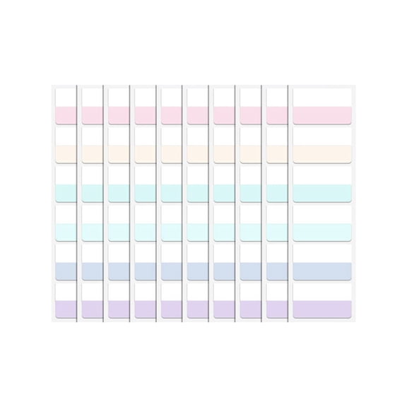 Hearthoom Sticky Book Index Tabs,Writable Book Markers Annotating Page Tabs,Transparent Sticky Notes Tabs for Binders,10 Sheet,H