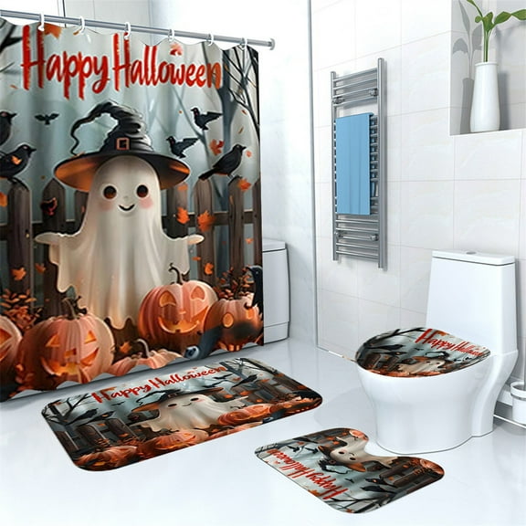 Hearthoom Waterproof Shower Curtain Set, Bathroom Curtain With Rugs, Machine Washable, Perfect For Bathroom Decor And Side Protection