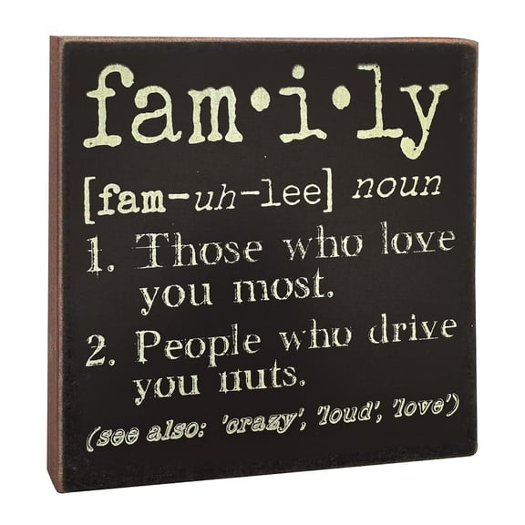 Hearthside Collection The Definition of Family - Decorative Wood Sign 6-in x 6-in