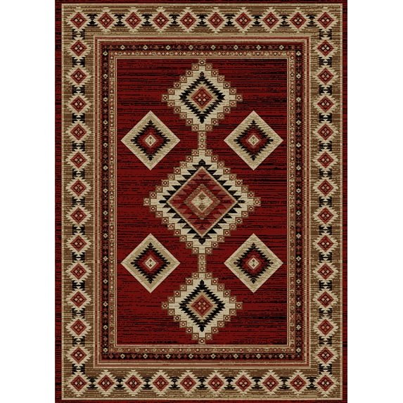 Hearthside Thunder Red Area Rug 8'x10'