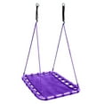 thumbnail image 1 of Hearthsong 40-Inch Mega Mat Rectangular Platform Swing with Thick, Webbed Matting and Steel Frame, Purple, 1 of 7
