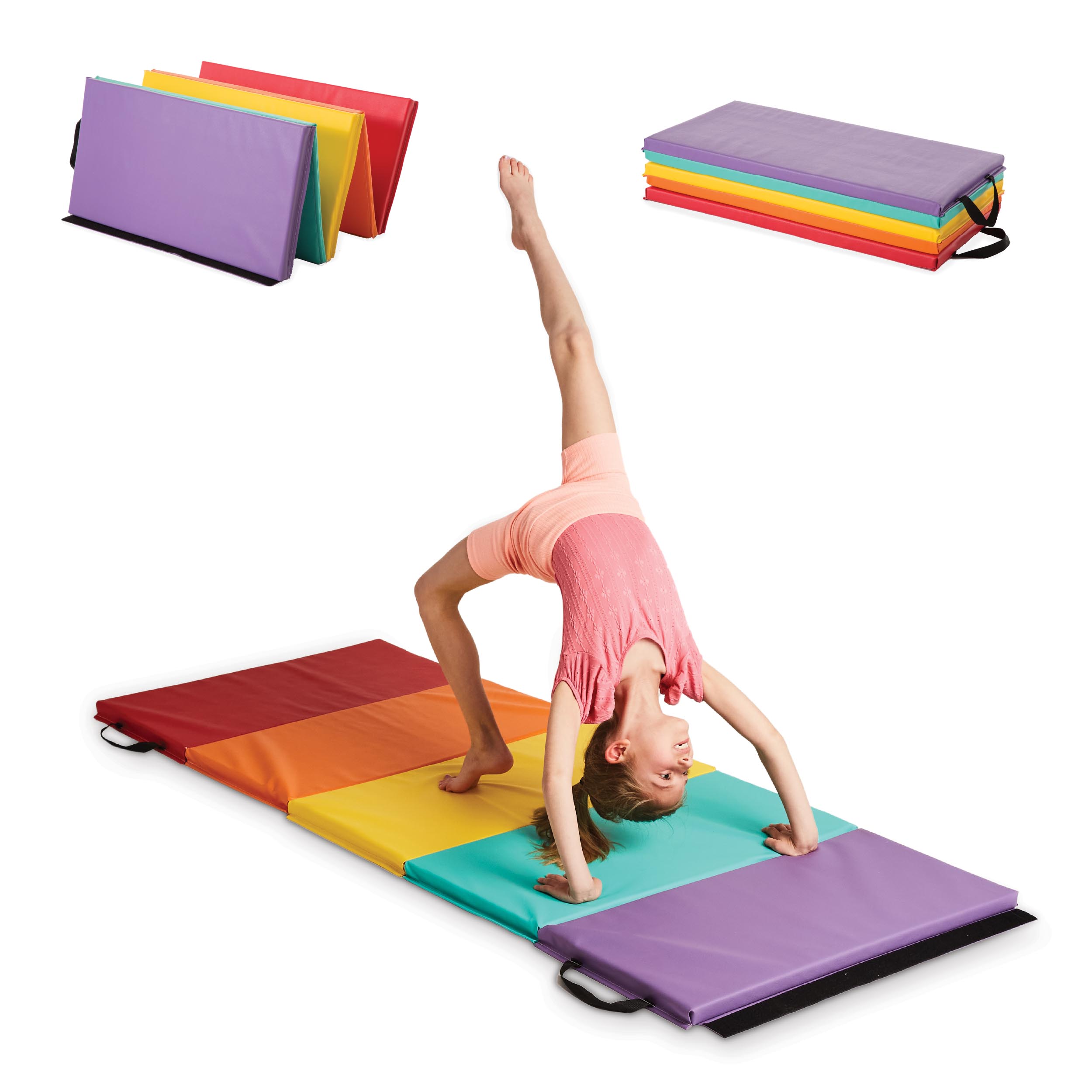 Gymax Folding Panel Gym Fitness Exercise Gymnastics Mat 4' x 10' x 2