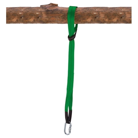 HearthSong Heavy Duty Weather Resistant Tree Carabiner Clip Swing Hanger, Green