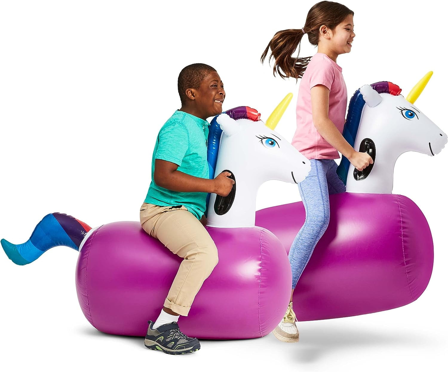 Hearthsong Kids Bouncy Toddlers Hopper, Hop n’ Go Inflatable Unicorn