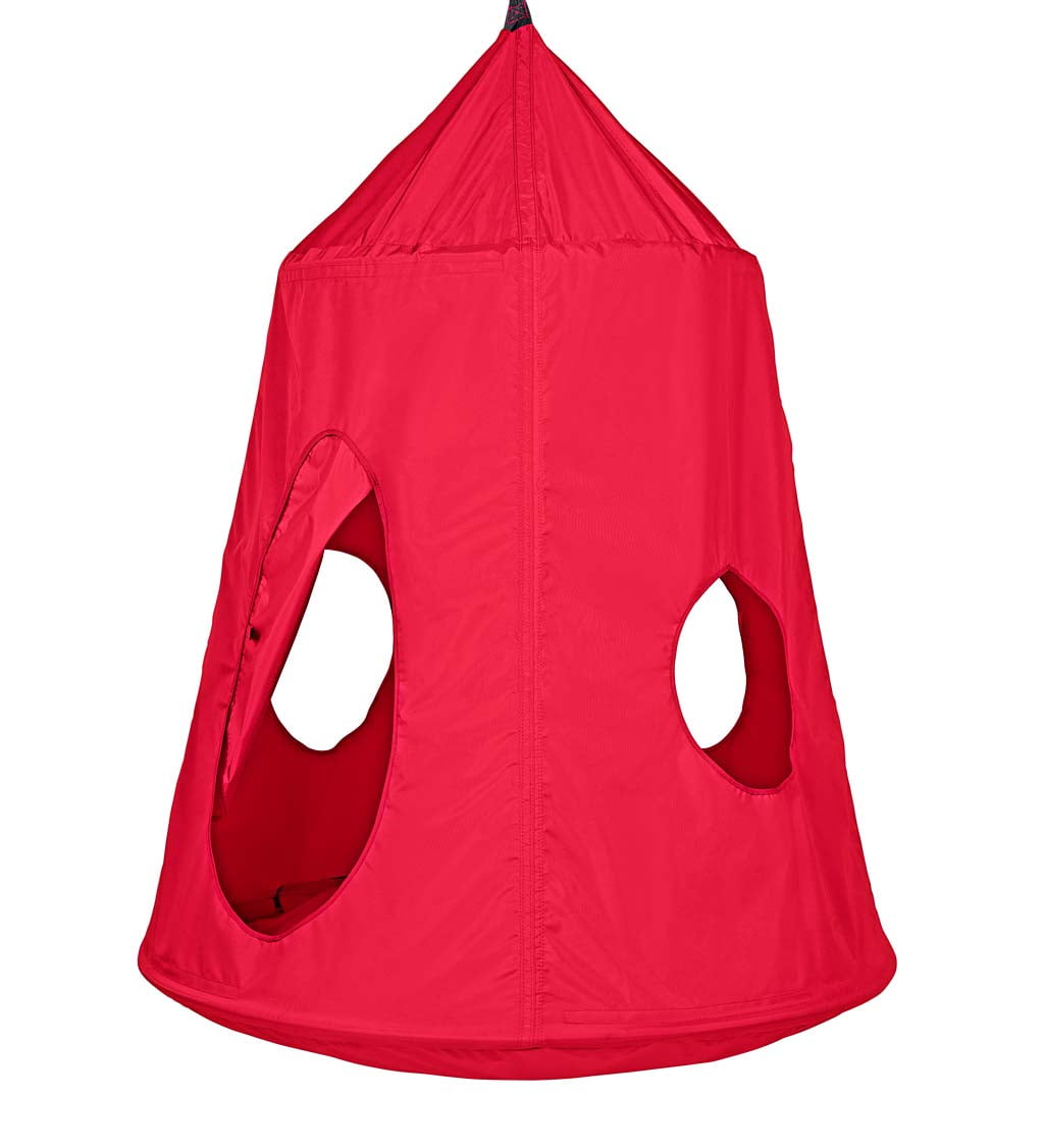 Hearthsong HugglePod HangOut Nylon Hanging Tent with Inflatable Cushion Red