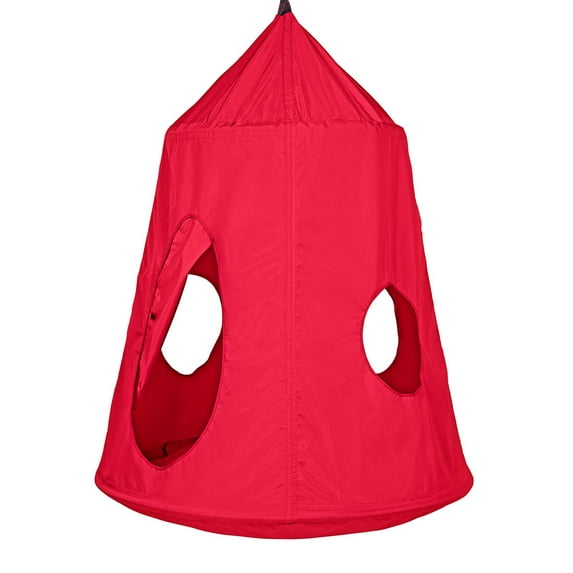Hearthsong HugglePod HangOut Nylon Hanging Tent with Inflatable Cushion, Red