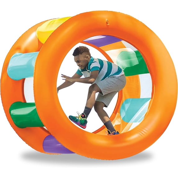 Hearthsong Roll With It 2.0 Giant Inflatable Ball Ride Toy for Kids ...