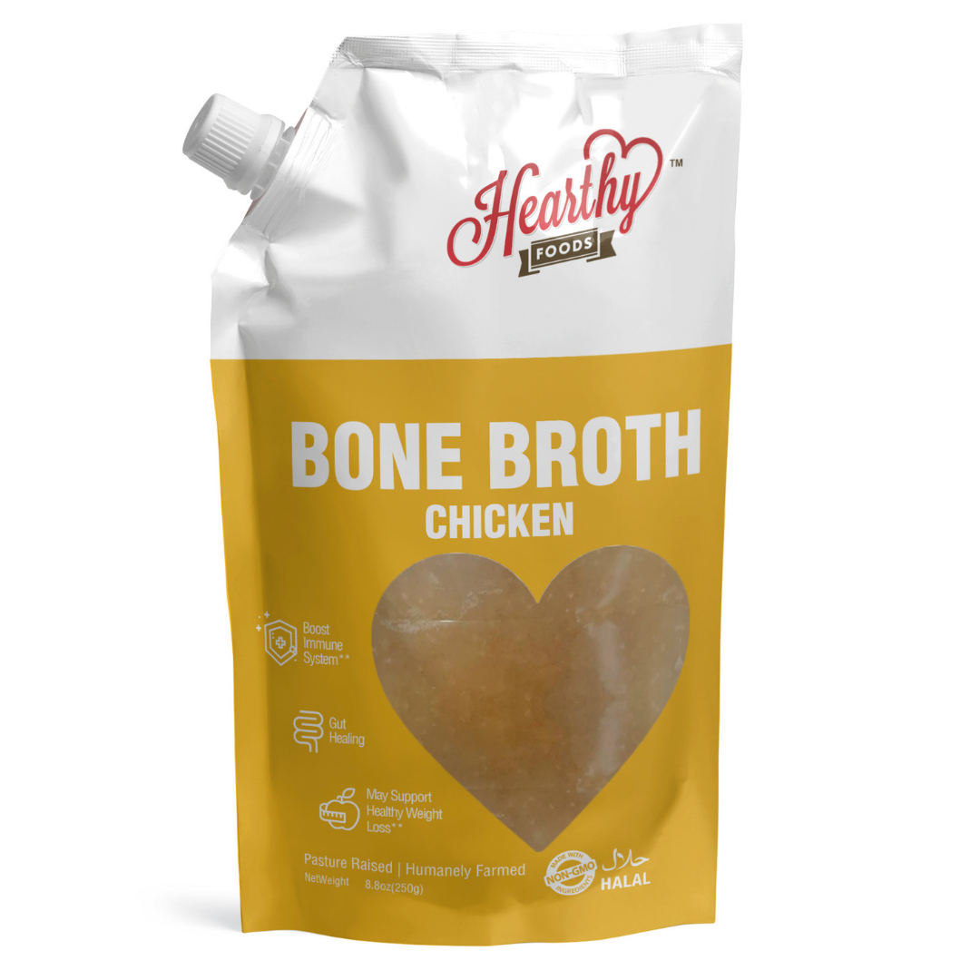 Hearthy Foods Bone Broth Chicken Liquid 8.8 oz GrassFed Chicken
