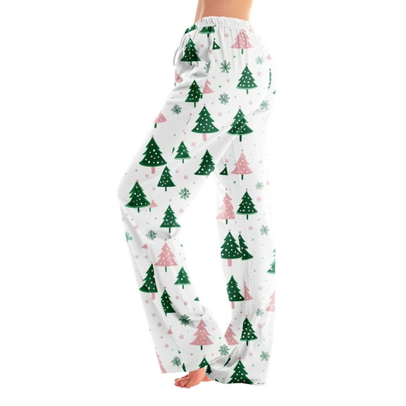 Hearthz Christmas Pajama Pants Winter Soft Elastic Waist Pijama Pants Warm Cozy Xmas Pj Bottoms Lounge Pants Pajama Pants