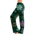 thumbnail image 1 of Hearthz Christmas Pants Pajamas Winter Super Soft Drawstring Women's Pj Pants Fleece Wide Leg Xmas Women’s Pants, 1 of 6