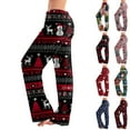 thumbnail image 1 of Hearthz Christmas Women Pajamas Pants Winter Wide Leg Womens Pajama Bottoms Fall Drawstring Womans Lounge Pants, 1 of 7