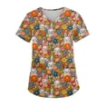 thumbnail image 1 of Hearthz Easter Women Scrub Tops Bunny Egg Hunt Print V Neck Short Sleeve Women’s Nurse Uniforms Scrub Shirts with Pockets, 1 of 5