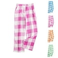 thumbnail image 1 of Hearthz Flannel Pajama Pants Women Winter Super Soft Fuzzy Sleep Home Pj Pants Fleece Wide Leg Plaid Pants for Women with Pockets, 1 of 6