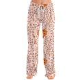 thumbnail image 1 of Hearthz Funny Pumpkin Women Pajama Pants Elastic Drawstring Wide Leg Women Lounge Pants Casual Soft Halloween Sleep Pants for Women, 1 of 3