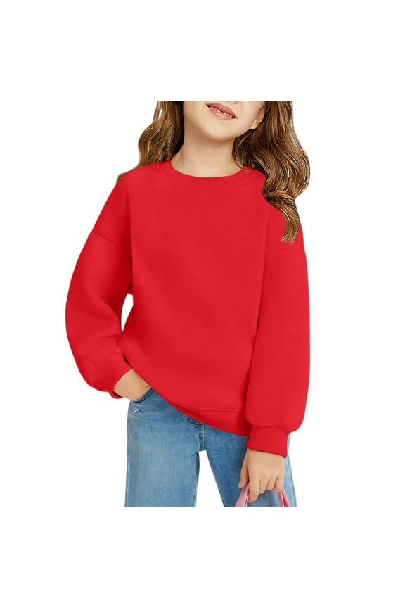 Girls Oversized Sweatshirt Preppy Vintage Crewneck Sweatshirt Fall Long Sleeve Back To School Shirt Girls Shirts Size 10-12