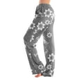thumbnail image 1 of Hearthz Halloween Flannel Pajama Pants Women Plush Fuzzy Pj Pants Warm Cozy Pj Bottoms Lounge Pants Fleece Pajama Pants, 1 of 7
