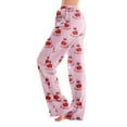thumbnail image 1 of Hearthz Halloween Flannel Pajama Pants Women Plush Fuzzy Plaid Pajama Pants Warm Cozy Pj Bottoms Lounge Pants Fleece Lined Pants, 1 of 7