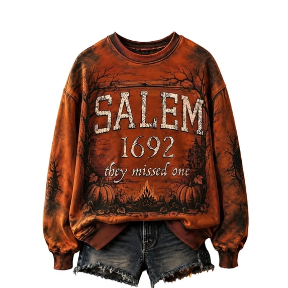 Hearthz Halloween Sweatshirt Vintage Graphic Sweatshirt Womens Retro Spooky Season Pull Over Sweaters Womens Crew Neck Sweatshirts Women