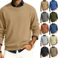 thumbnail image 1 of Hearthz Men Dress Sweater Lightweight Crew Neck Men Sweatshirt Knitted Pullover Casual Fashion Long Sleeve Beige Mens Sweaters and Pullovers Dressy, 1 of 7