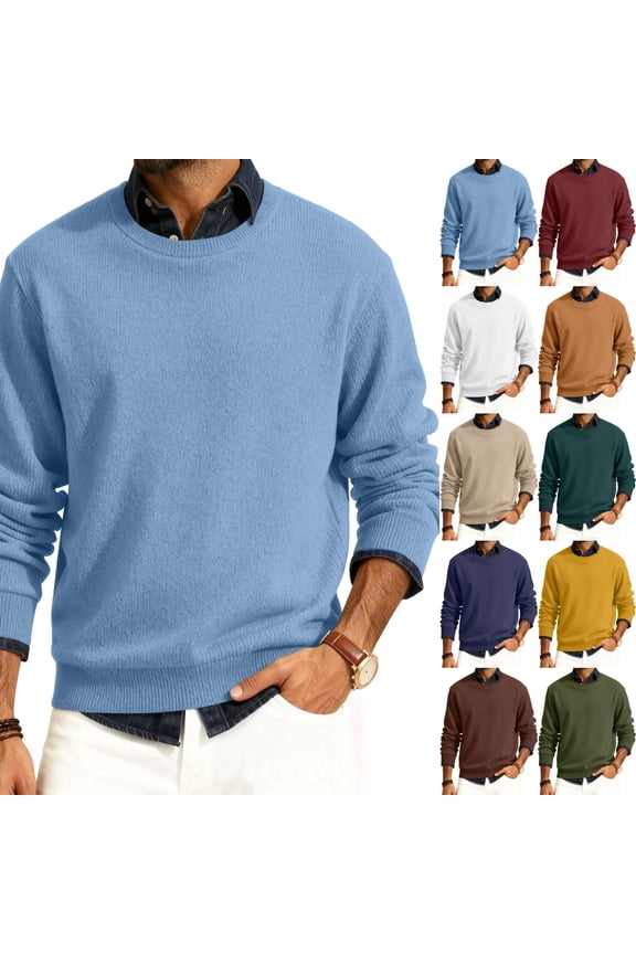 Men Dress Sweater Lightweight Crew Neck Mens Sweatshirts Knitted Pullover Casual Fashion Long Sleeve Green Man Sweater