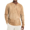 thumbnail image 1 of Hearthz Men's Henley T-Shirt Long Sleeve Fall 3-Button Graphic Summer Shirts for Men Crewneck Casual Men's Jersey Baseball Shirt, 1 of 7