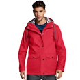 thumbnail image 1 of Hearthz Men's Rain Jacket with Hood Waterproof Breathable Zip Up Lightweight Wind Breaker Rain Jacket Men Long Rain Coat with Pockets, 1 of 6