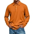 thumbnail image 1 of Hearthz Mens Polo Long Sleeve Shirts Knit Classic Casual Button Mens Big and Tall Polo Shirts Lightweight Collared Men Pullover Sweater, 1 of 8