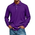 thumbnail image 1 of Hearthz Mens Polo Long Sleeve Shirts Knit Classic Casual Button Mens Polo T Shirts Lightweight Collared Mens Sweaters and Pullovers, 1 of 8