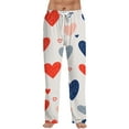 thumbnail image 1 of Hearthz Mens Valentines Day Pajamas Pants Mens Sleep Pants Love Heart Print Drawstring Straight Leg Mens Lounging Pants with Pocket, 1 of 6