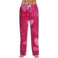 thumbnail image 1 of Hearthz Mens Valentines Pajama Pants Mens Sleep Pants Love Heart Graphic Drawstring Straight Leg Lounge Pants Men with Pocket, 1 of 6