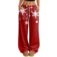 thumbnail image 1 of Hearthz Pajama Pants Christmas Women High Waist Wide Leg Women's Pajama Pants Fall Winter Comfy Pants for Women Xmas Sleeping Pants Women, 1 of 5