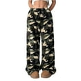 thumbnail image 1 of Hearthz Pajama Pants Fuzzy Camouflage Fuzzy Fleece Cozy Elastic Waist Wide Leg Sleep Pants with Pockets Fall Winter Warm Pj Soft Sleep Bottoms, 1 of 5
