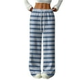 thumbnail image 1 of Hearthz Pajama Pants Fuzzy Plaid Soft Fuzzy Elastic Waist Wide Leg Sleep Pants with Pockets Fall Winter Warm Womens Pajama Bottoms, 1 of 6