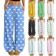thumbnail image 1 of Hearthz Pajama Pants for Women Drawstring Wide Leg Polka Dot Womans Lounge Pants Baggy Soft Comfy Lightweight Womens Sleep Pants, 1 of 7