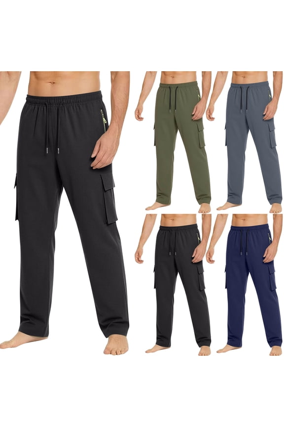 Quick Dry Men’s Cargo Pants Water Resistant Stretch Hiking Pants Men Lightweight Breathable Outdoor Quick Dry Lightweight Pants Men Green M