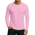 thumbnail image 1 of Hearthz Raglan Long Sleeve Men's T-Shirts Fall Solid Color Crewneck Jersey Baseball Tee Shirt, 1 of 6