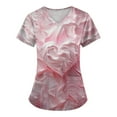 thumbnail image 1 of Hearthz S-5XL Valentines Day Scrubs for Women Love Heart Graphic Scrub Top Women V Neck Short Sleeve Nurse Uniforms with Pocket, 1 of 3