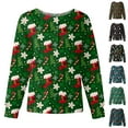 thumbnail image 1 of Hearthz Scrub Jackets for Women Merry Christmas Warm Up Scrub Tops Xmas Elk Print Long Sleeve Snap Front Nurse Uniforms with Pockets S-5XL, 1 of 6