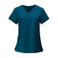 thumbnail image 1 of Hearthz Scrubs for Women Tall Short Sleeve V Neck Women Shirts Dressy Casual Nursing Working Uniform with Pocket, 1 of 5